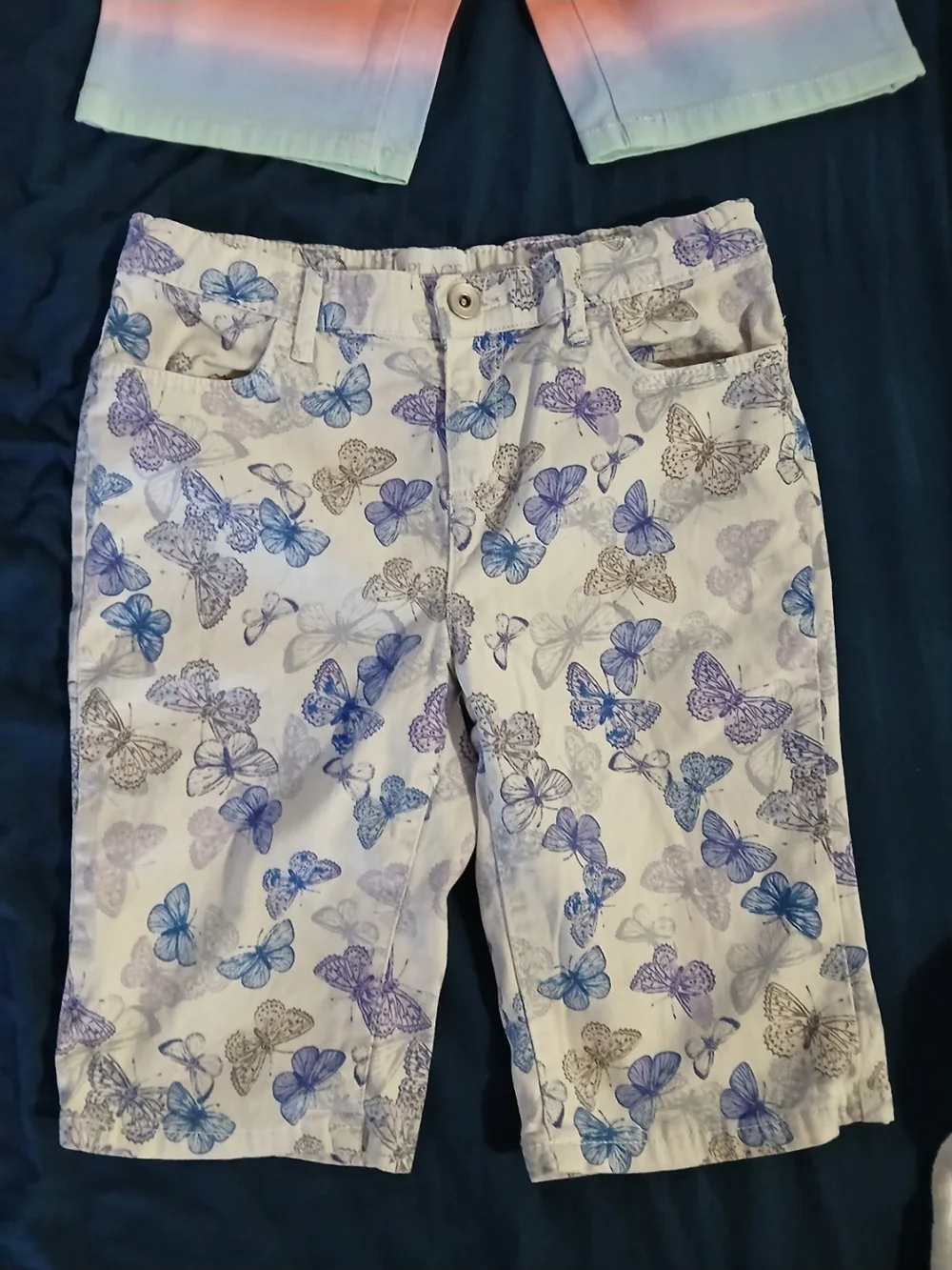 Girls' Multicolor Tie-Dye & Butterfly Print Pants - Pack of 5
